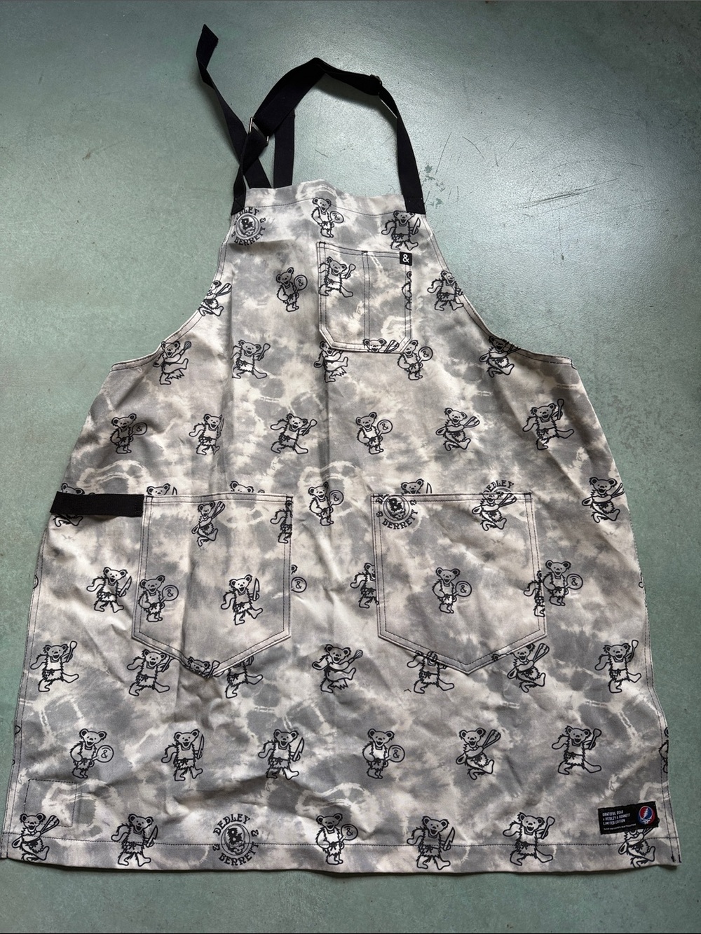 Hedley & Bennett Tie-Dye Grateful Dead Dancing Bear Apron